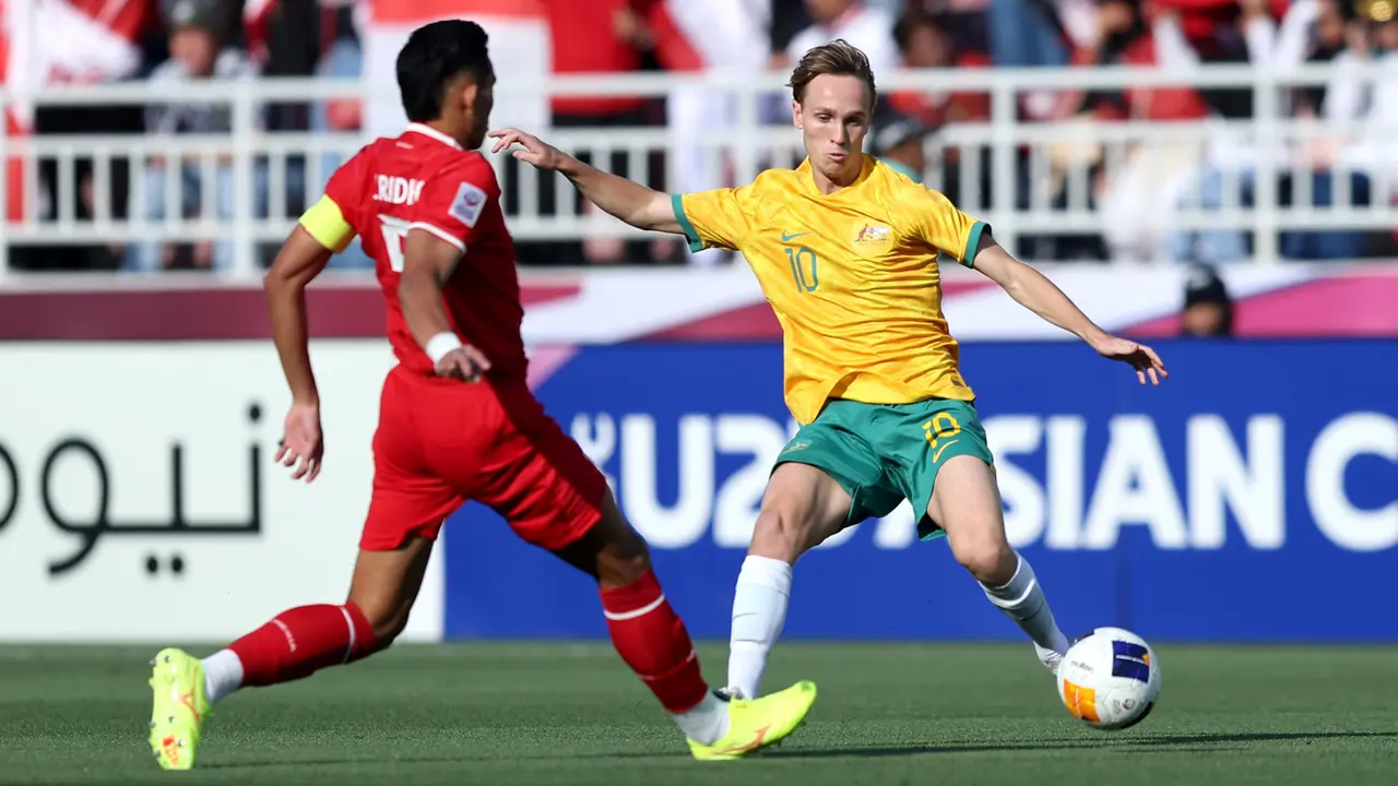 Timnas Australia U-23 kalah 0-1 dari Timnas Indonesia U-23 di Piala Asia U-23 2024.