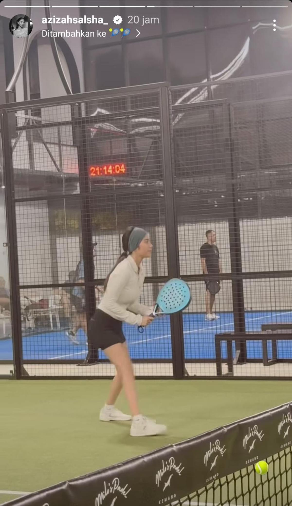 Sempat Diduga Hamil Anak Pertama dengan Arhan, Azizah Salsha Aktif Main Tennis