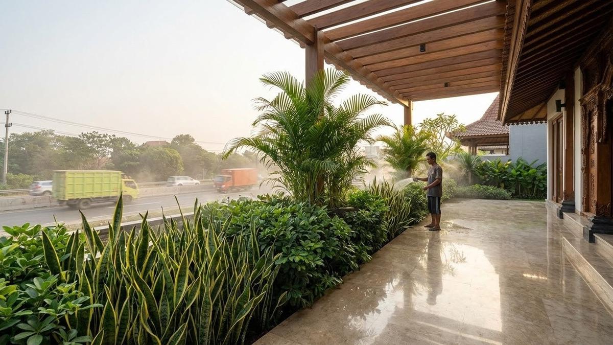 7 Ide Teras Bebas Debu untuk Rumah Pinggir Jalan Besar, Nyaman dan Sehat Tanpa Polusi