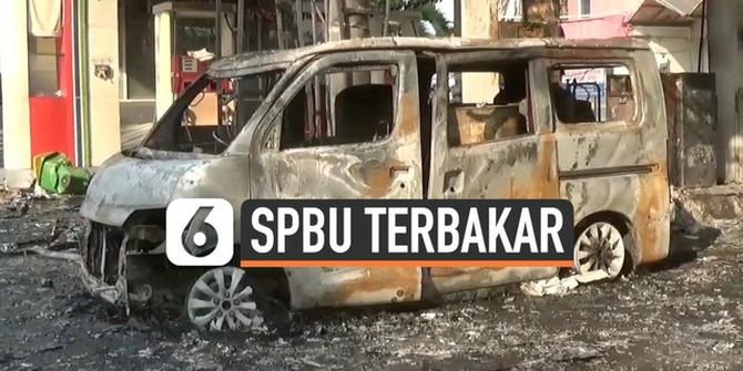 VIDEO: Detik-Detik Api Membakar SPBU Cipayung Jakarta