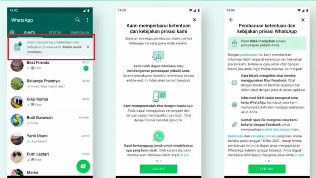 In-app notification