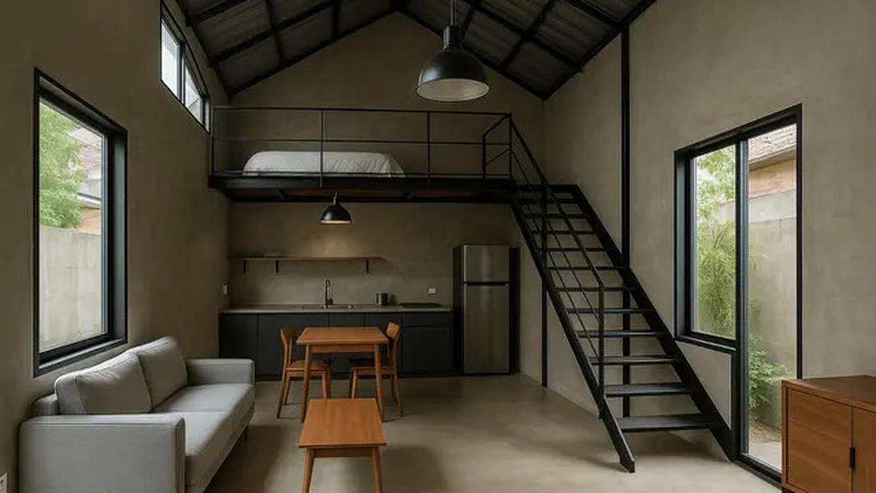 8 Rumah 5x7 Industrial Minimalis, Hunian Jadi Terasa Lapang dan Estetik