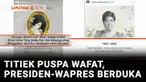 Di tengah lawatannya ke Turki, Presiden Prabowo Subianto juga menyampaikan belasungkawa atas berpulangnya Titiek Puspa lewat akun media sosialnya. Hal yang sama juga dilakukan oleh Wakil Presiden, Gibran Rakabuming.