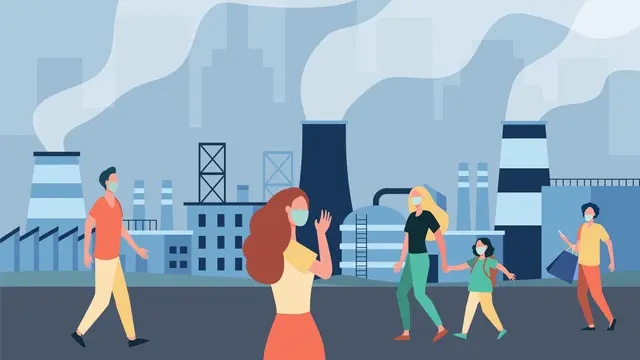 Ilustrasi polusi udara