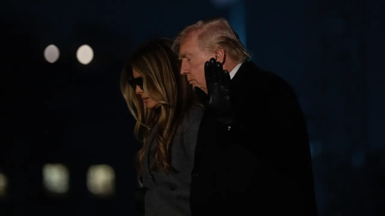 Presiden Amerika Serikat (AS) Donald Trump dan Ibu Negara Melania Trump