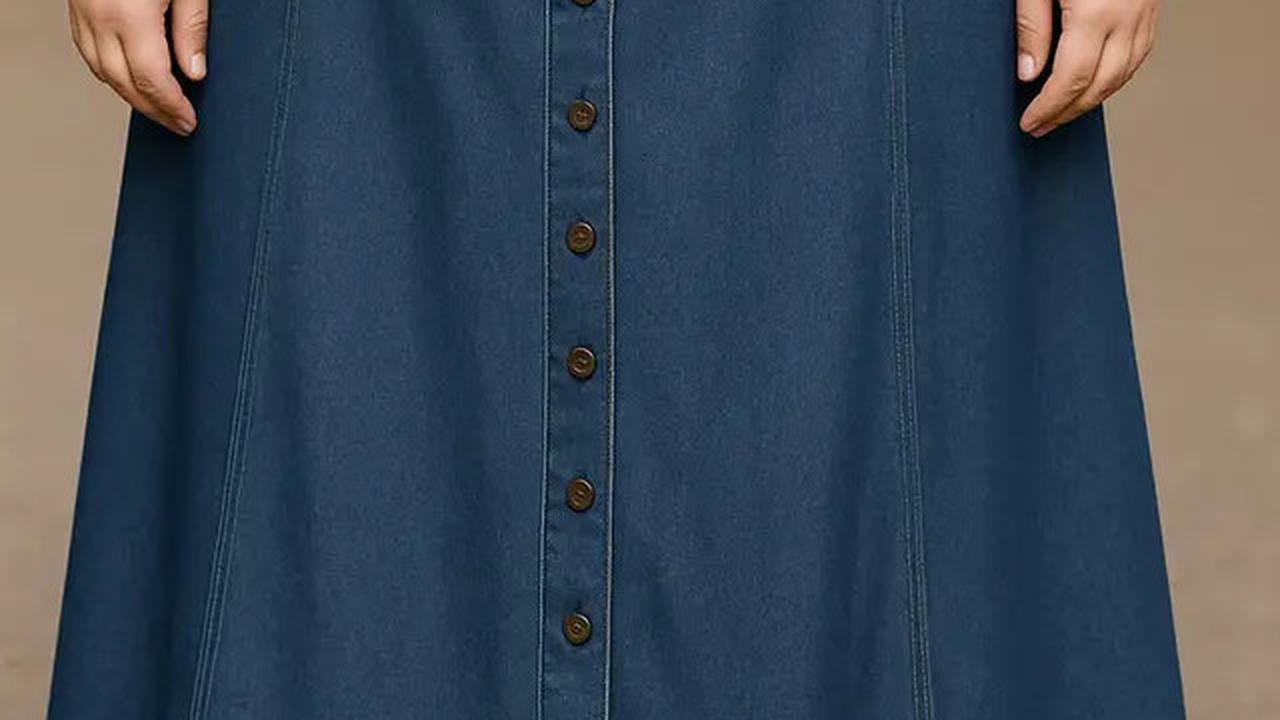 7 Pilihan Rok Jeans untuk Orang Gemuk Berhijab