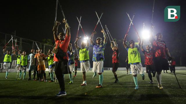 Foto: Gelar Laga Uji Coba untuk Persiapan Piala Dunia, Timnas Sepak Bola Amputasi Indonesia Menang Telak atas Persaj Jakarta