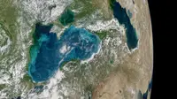 Ledakan fitoplankton di Laut Hitam (MODIS/Aqua/NASA)