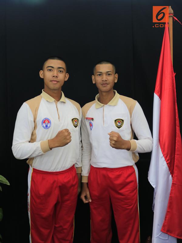 Arya memiliki dua orang teman dekat sesama Paskibraka Nasional 2019. Salah satu di antaranya adalah yang berasal dari Bangka Belitung ini. (Liputan6.com/Aditya Eka Prawira)