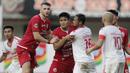 Bek Persija Jakarta, Fachruddin Aryanto, saat melawan Perseru Badak Lampung pada laga Liga 1 2019 di Stadion Patriot, Bekasi, Minggu (1/9). Persija takluk 0-1 dari Badak Lampung. (Bola.com/M Iqbal Ichsan)