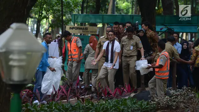 Sandiaga Uno Resmikan Taman di Monas