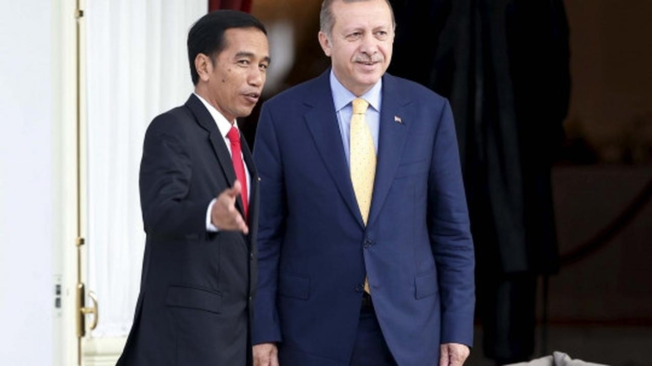 Akrabnya Jokowi dan Presiden Turki ngobrol santai di teras Istana
