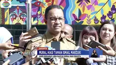 Anies Baswedan resmikan mural di TIM Jakarta yang merupakan hasil kerja sama Pemprov DKI Jakarta dengan Kedubes Kolombia.
