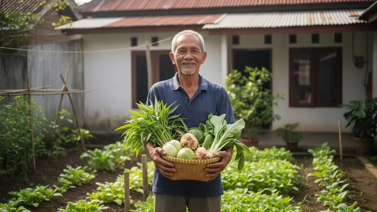 Kebun Sayur Sederhana untuk Lansia 60 Tahun yang Tidak Capek
