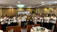 Penggerak dan guru madrasah yang tergabung dalam Jaringan Diniyah Indonesia untuk AMIN (JADIIN) deklarasi dukungan kepada pasangan AMIN, di Jakarta, Senin (8/1/2024). (Ist).