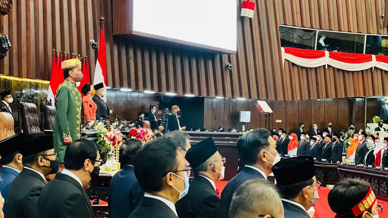 Presiden Jokowi Pakai Baju Adat Bangka Belitung di Sidang Tahunan MPR