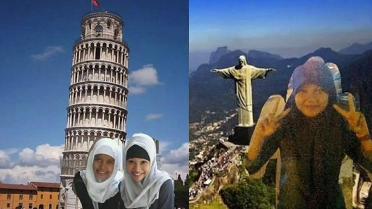 6 Editan Foto Gagal Pamer Liburan Keliling Dunia Ini Bikin Geleng Kepala