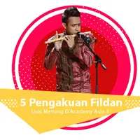 Begini 5 pengakuan Fildan setelah meraih kemenangan di ajang D'Academy Asia 3. (Foto: Adrian Putra/Bintang.com, Desain: Nurman Abdul Hakim/Bintang.com)