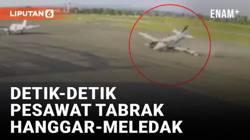 VIDEO: Jatuh Usai Lepas Landas, Pesawat Tabrak Hanggar dan Meledak di Bandara di Brasil