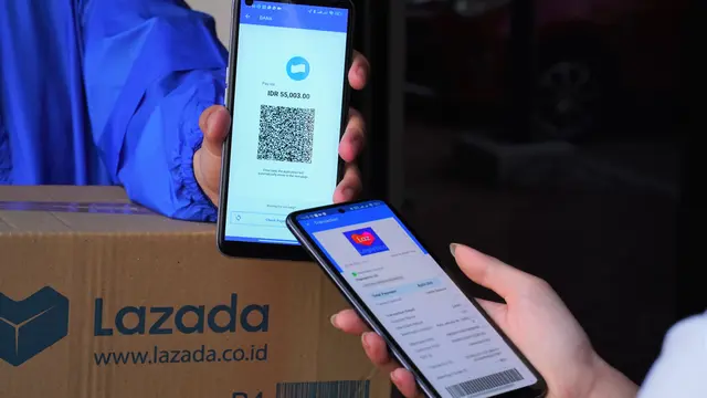 Fitur pembayaran QRIS on Delivery di Lazada (Lazada Indonesia)