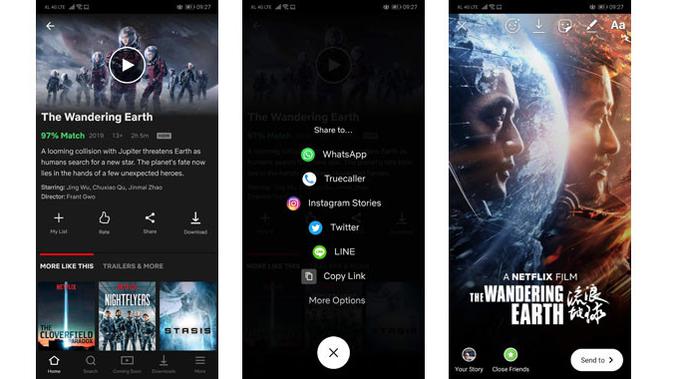 Share tayangan favorit di Netflix ke IG Stories (Liputan6.com/ Yuslianson)