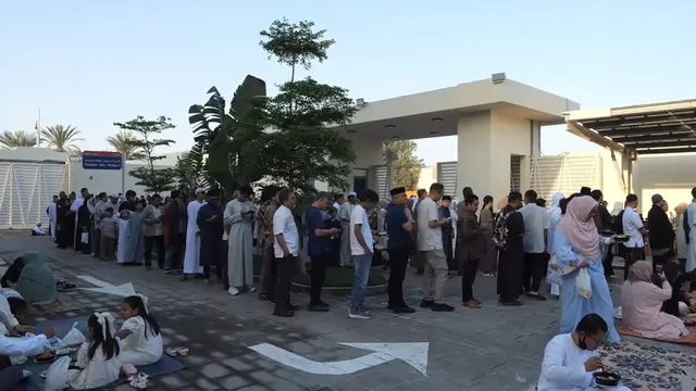 Perayaan Idul Fitri WNI dan Diaspora Indonesia di KBRI Abu Dhabi. (Screengrab/KBRI Abu Dhabi)