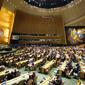 Sidang darurat Majelis Umum PBB di New York (21/12/2017). (AP Photo/Mark Lennihan)