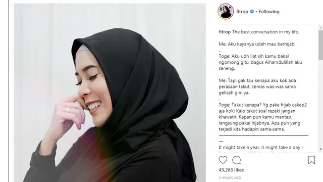 Fitri Tropica (Foto: Instagram)