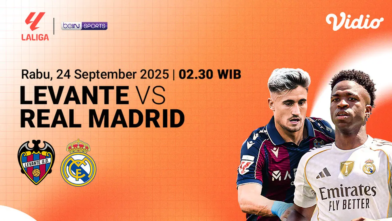 Saksikan Levante vs Real Madrid eksklusif di Vidio. (dok. vidio.com)
