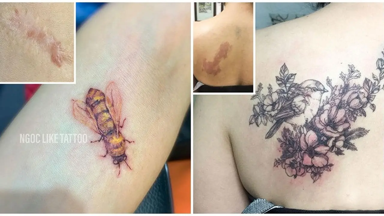 Wanita Ini Kreasikan Bekas Luka dengan Tato, 7 Hasilnya Mengagumkan