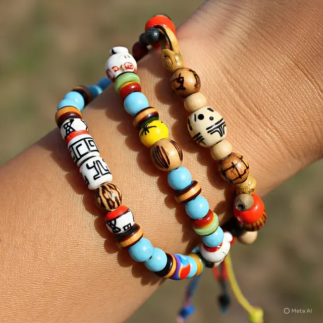 5. Gelang Manik Gaya Bohemian (Boho Beads Bracelet)