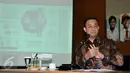 Mendikbud Anies Baswedan memberikan paparannya kepada media terkait Kinerja Satu tahun kempemimpinannya, Jakarta, Senin (19/10/2015). Anies akan meniadakan MOS atau perploncoan di sekolah. (Liputan6.com/JohanTallo)