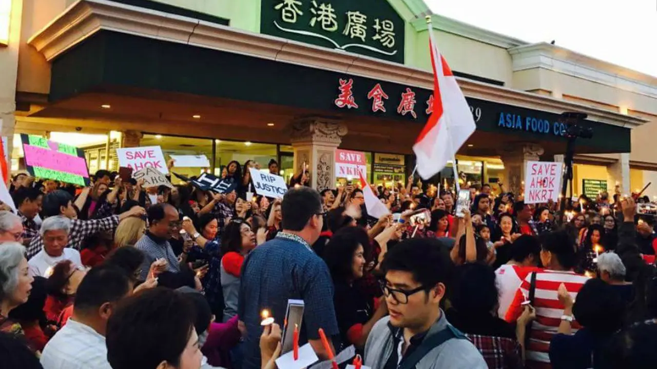 Aksi simpatik untuk Ahok di Los Angeles