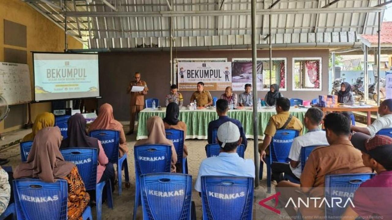Perkuat Kesadaran Hukum Warga, Kemenkumham Babel Gelar Penyuluhan Hukum di Desa Kerakas