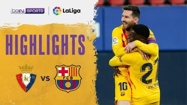 Berita video gol wonderkid Barcelona, Ilaix Moriba, dalam highlights kemenangan Blaugrana atas Osasuna 2-0 pada pekan ke-26 Liga Spanyol 2020/2021, Minggu (7/3/2021) dinihari WIB.