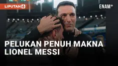 Kemenangan Argentina di babak semifinal disambut gegap gempita para pemain timnas. Nampak momen haru usai laga penting tersebut ditunjukan Lionel Messi dan sang pelatih.
