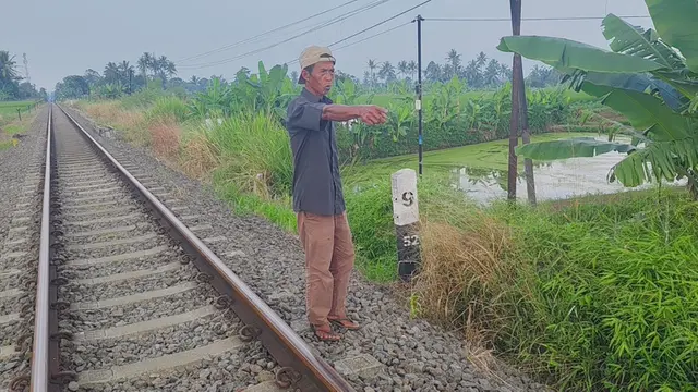 Lokasi tewasnya lansia yang tertabrak Kereta Api (KA) 225A Pangrango di petak jalan Sukabumi–Cisaat (Dok. Istimewa)