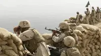 Tentara negara teluk di Yaman. (Al Arabiya)