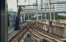 Kronologi Besi Crane Proyek Kejagung Jatuh Lalu Dihantam MRT sampai Muncul Percikan Api