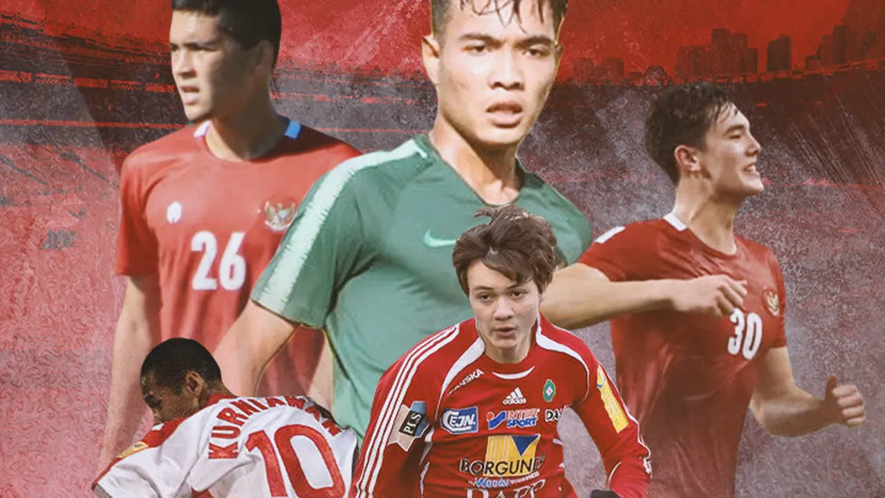 Timnas Indonesia - Ilustrasi Elkan Baggott, Nyoman Paul Aro, Brylian Aldama, Kelana Noah Mahessa, Kurniawan Dwi Yulianto