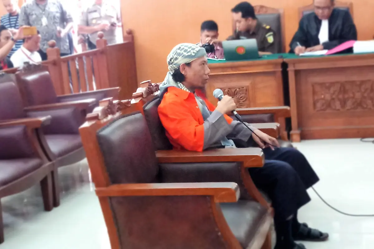 Terdakwa kasus bom Thamrin Oman Rochman alias Aman Abdurrahman alias Abu Sulaiman