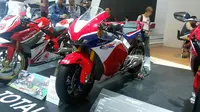 Honda RC213V-S mejeng di Indonesia International Motor Show (IIMS) 2018 (Arief/Liputan6.com)