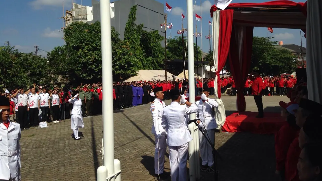 Upacara HUT ke-71 RI di DPP PDIP
