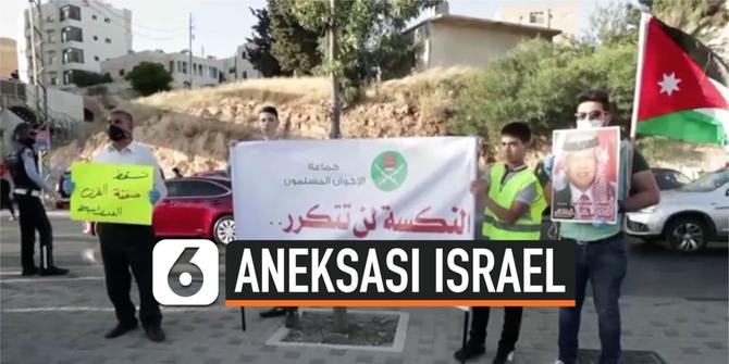 VIDEO: Warga Yordania Protes Rencana Israel Serobot Lahan di Tepi Barat
