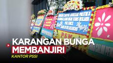 Berita video puluhan karangan bunga membajiri di area depan GBK Arena, kantor PSSI, sebagai bentuk respons terhadap pembatalan Indonesia menjadi tuan rumah Piala Dunia U-20 2023, Kamis (30/3/2023).