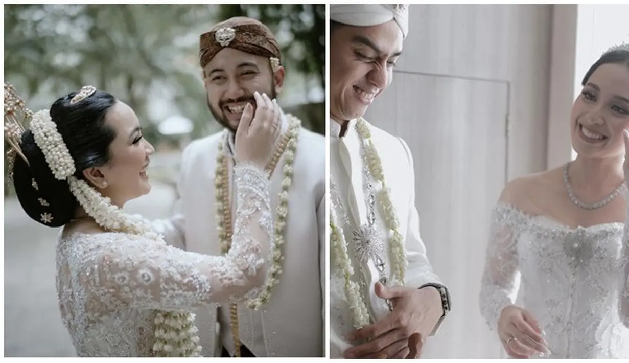 Ini adalah potret kebersamaan Rachel Amanda dan Nimaz Dewantary setelah ijab kabul. Unggah foto candid saat sedang tertawa, tak sedikit penggemar yang juga merasakan kebahagiaan dua sahabat yang terpaut usia 2 tahun ini. Suami Rachel Amanda dan Nimaz Dewantary bukan dari kalangan artis, sosok Narawastu Indrapradna dan Radifan Mirza ini pun dikulik publik. (Liputan6.com/IG/@auroramanda95/@nimazdewantary)