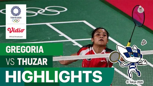 Berita video highlights kemenangan tunggal putri Indonesia, Gregoria Mariska, atas wakil Myanmar, Thuzar Thet Htar, pada babak penyisihan Grup M cabang olahraga bulutangkis di Olimpiade Tokyo 2020, Minggu (25/7/2021) pagi hari WIB.