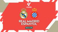 Cover prediksi Real Madrid versus Espanyol di La Liga. (Bola.com/Gregah Nurikhsani)