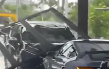 Sebelum Tabrak Porsche, Xpander Seruduk Panel Pintu Showroom Ivan's Motor