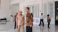 Penjabat (Pj) Gubernur DKI Jakarta Heru Budi Hartono saat ditemui wartawan di Balai Kota DKI Jakarta, Kamis (7/9/2023). (Merdeka.com/Lydia Francisca)